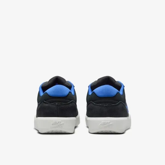 Nike SB Force 58 Suede Low Top Mens Skate Shoes Sneakers Black Royal Blue 14
