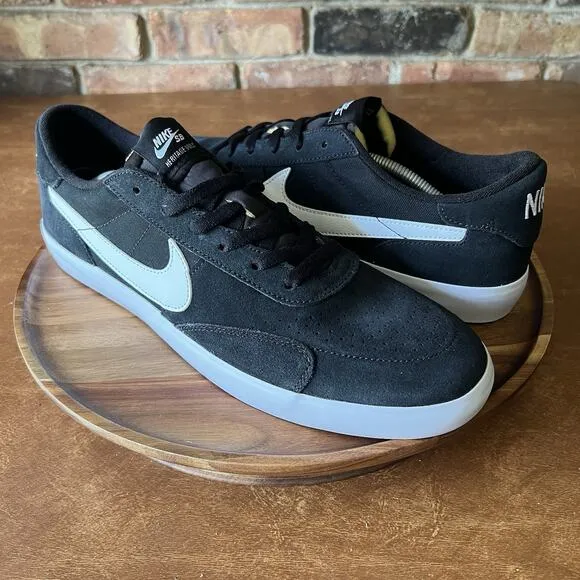 Nike SB Heritage Vulc Black Suede White Skate Sneaker Shoes CD5010-003 Men's 10