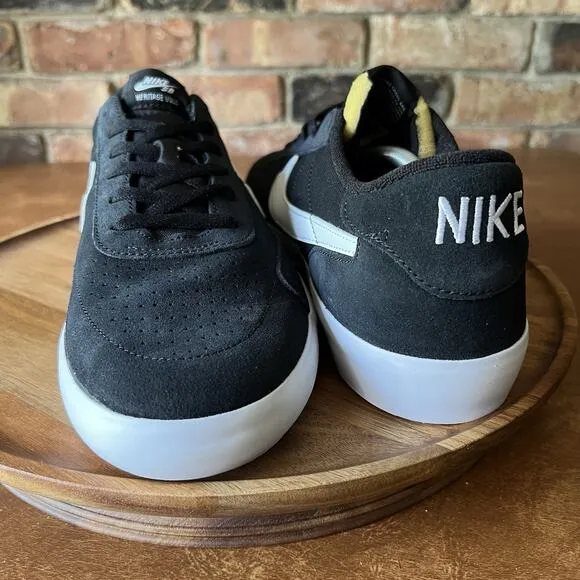 Nike SB Heritage Vulc Black Suede White Skate Sneaker Shoes CD5010-003 Men's 10