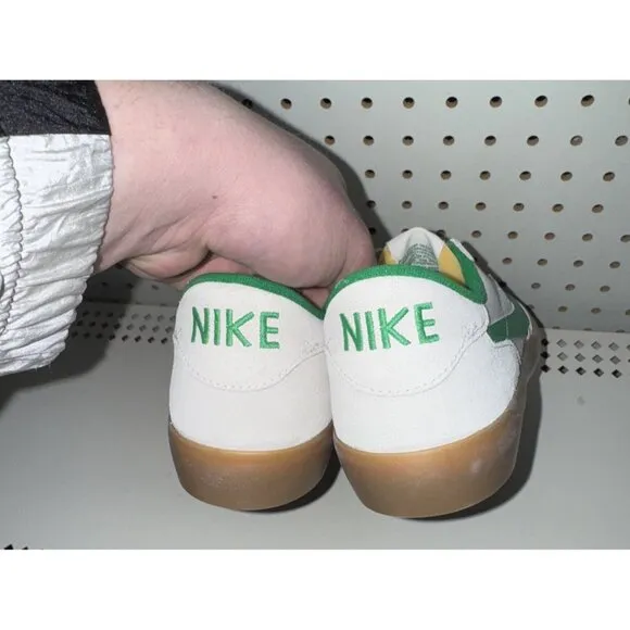 Nike SB Heritage Vulc Mens Suede Athletic Skate Shoes Size 9.5 White Green Gum
