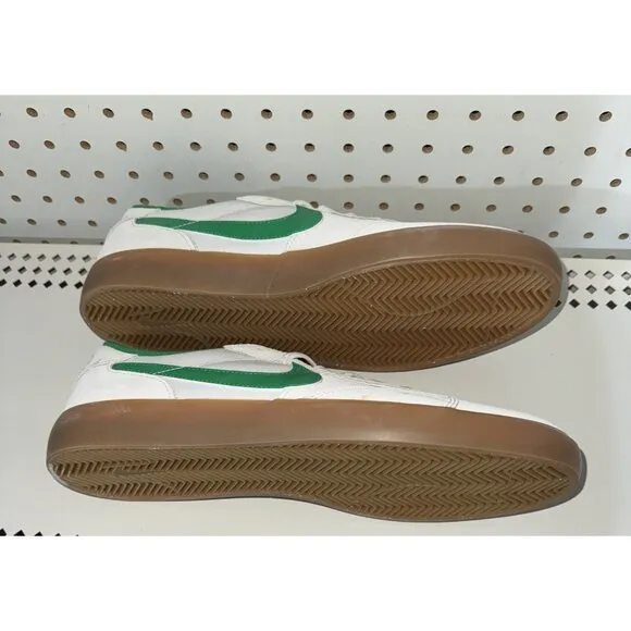 Nike SB Heritage Vulc Mens Suede Athletic Skate Shoes Size 9.5 White Green Gum