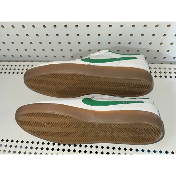 Nike SB Heritage Vulc Mens Suede Athletic Skate Shoes Size 9.5 White Green Gum