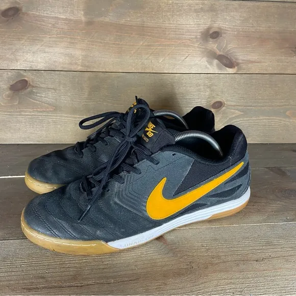nike sb lunar gato mens size 11 shoes black yellow athletic skate sneakers