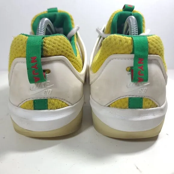 Nike SB Nyjah 3 PRM &quot;Rasta&quot; Marley Skate Shoes Zoom DO9403-100 Mens 7 Super Rare