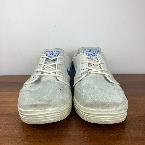 Nike SB Stefan Janoski Lunarlon White Suede Skate Shoes 654857-146 Men’s 11.5.
