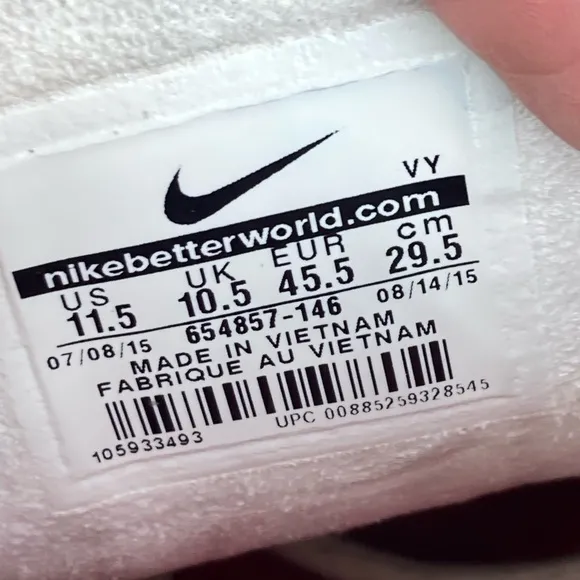 Nike SB Stefan Janoski Lunarlon White Suede Skate Shoes 654857-146 Men’s 11.5.