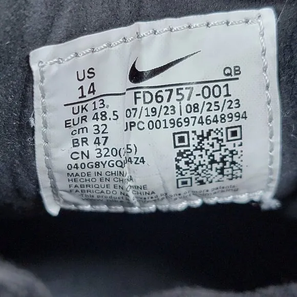 Nike SB Zoom Janoski OG  Shoes Mens Size 14 Black White Skate Suede FD6757-001
