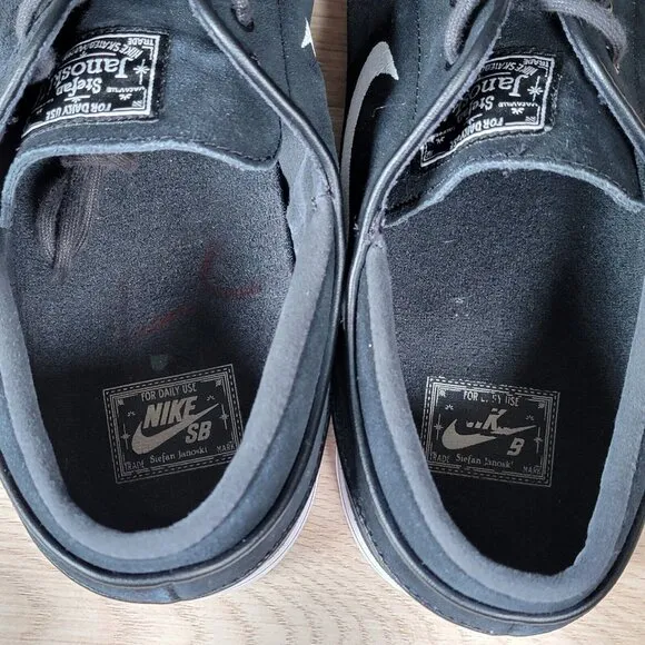 Nike SB Zoom Janoski OG  Shoes Mens Size 14 Black White Skate Suede FD6757-001