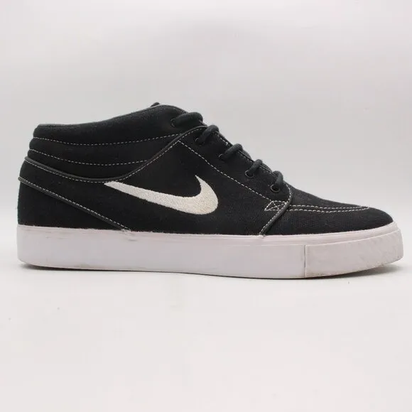 Nike SB Zoom Stefan Janoski Men's 10 Mid Skate Shoes Black Sneakers 443095-012
