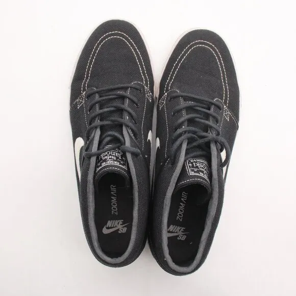 Nike SB Zoom Stefan Janoski Men's 10 Mid Skate Shoes Black Sneakers 443095-012