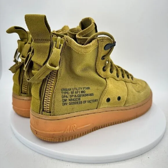 Nike SF AF1 Air Force One Mid Top Brown Dessert Youth Shoes AJ0424 300 Size 6.5Y