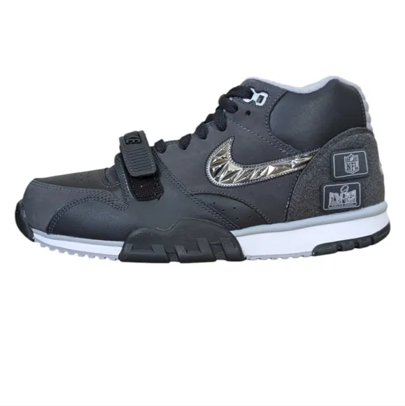 Nike Shoes 9.5 Air Trainer 1 SB LVIII Super Bowl 58 Anthracite Silver FJ6195-001