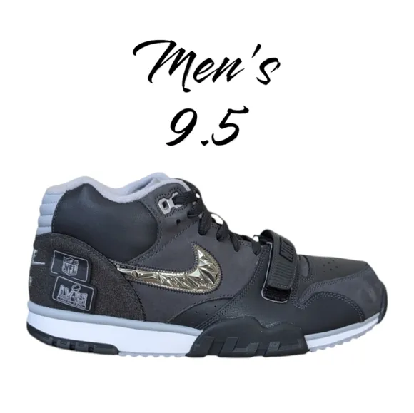 Nike Shoes 9.5 Air Trainer 1 SB LVIII Super Bowl 58 Anthracite Silver FJ6195-001