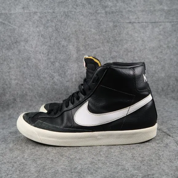 Nike Shoes Mens 9.5 Sneakers Blazer Mid 77 Vintage Black Sail Leather High Top