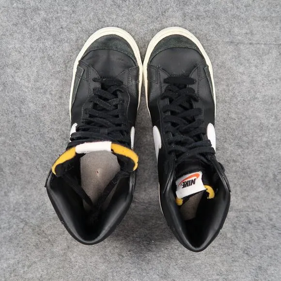 Nike Shoes Mens 9.5 Sneakers Blazer Mid 77 Vintage Black Sail Leather High Top
