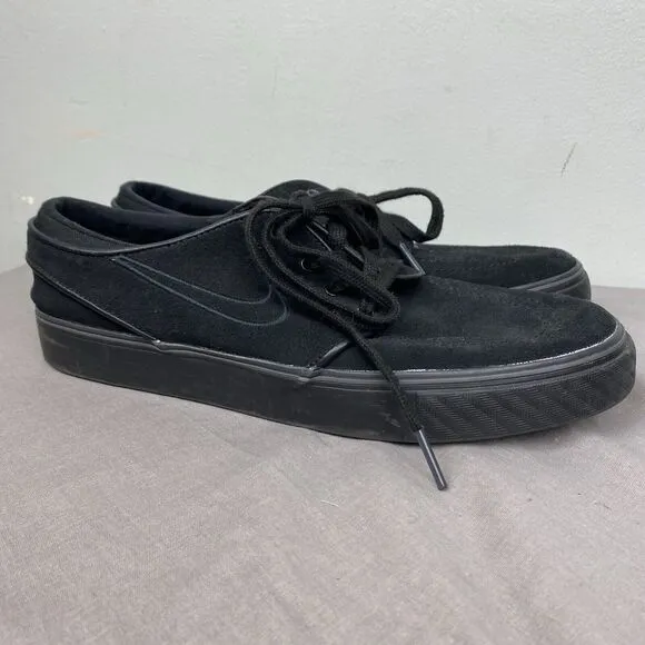 Nike Shoes Women's 8.5 Black Lace Stefan Janoski Suede Low Top ah4233-001