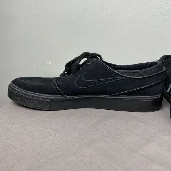 Nike Shoes Women's 8.5 Black Lace Stefan Janoski Suede Low Top ah4233-001