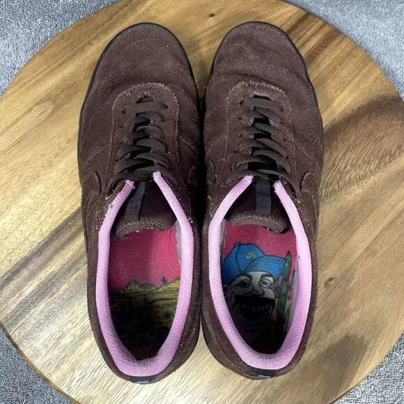 Nike Shoes Men's Size 9 Brown Pink Leather Dunk Skate Retro Sneakers AR0767-200