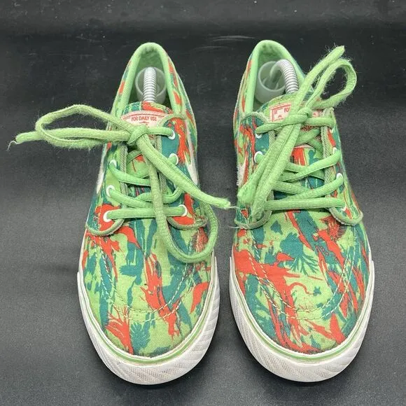 Nike Stefan Janoski Skate Shoes size 4.5Y Green Lizard Camo 657946-316 sneaker