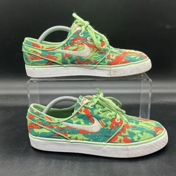 Nike Stefan Janoski Skate Shoes size 4.5Y Green Lizard Camo 657946-316 sneaker