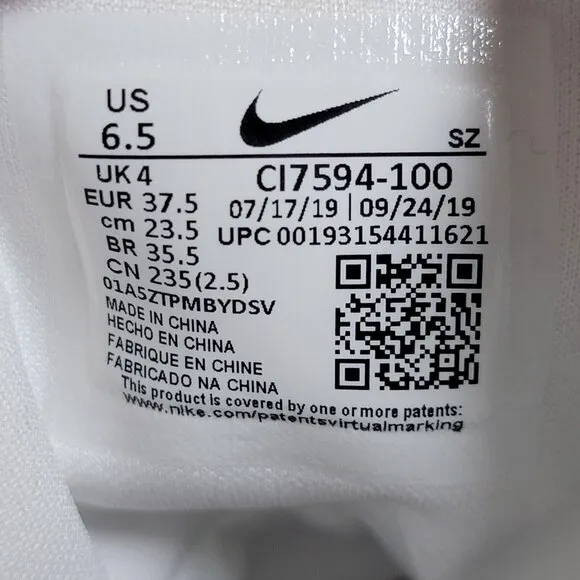 Nike Vandalised High Top Shoes Womens Size 6.5 Athletic White Beige CI7594-100