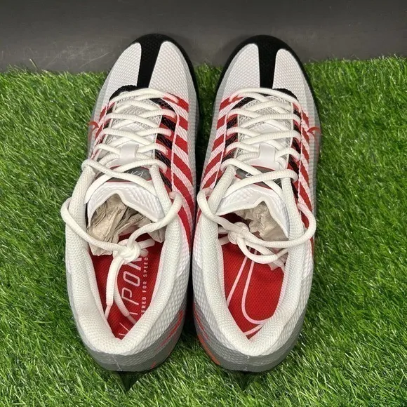 Nike‎ Vapor Edge Speed 360 Mens 11.5 White Red Black Football Cleats Brand New