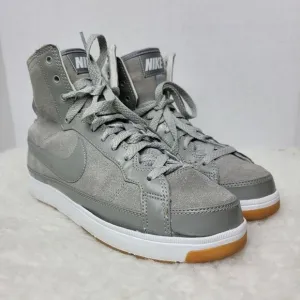 Nike Vtg Women's Size 6.5 Leather Basketball Shoes Gray/ White Hi Top 324922-004