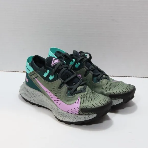 Nike Women's Pegasus Trail 2 Seaweed Beyond Pink Shoes Size 5