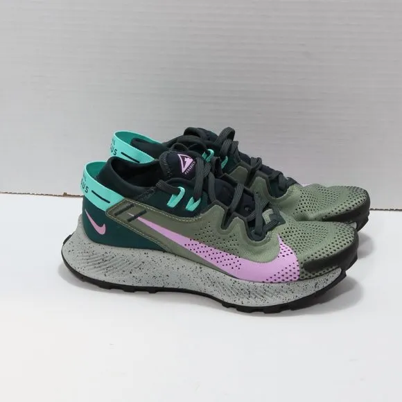 Nike Women's Pegasus Trail 2 Seaweed Beyond Pink Shoes Size 5