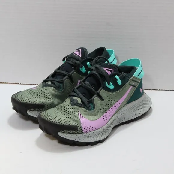 Nike Women's Pegasus Trail 2 Seaweed Beyond Pink Shoes Size 5