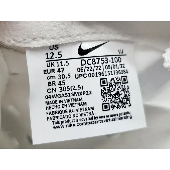 Nike Zoom Rival Sprint Track Spikes White/Black DC8753-100 Size 12.5 Mens