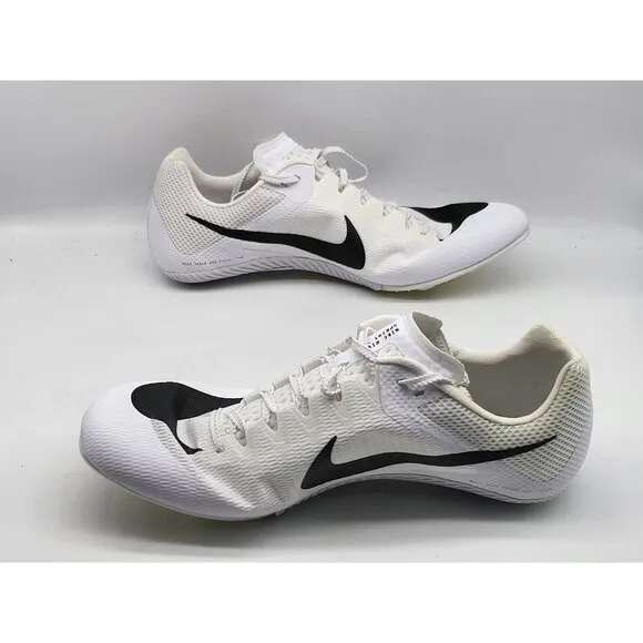 Nike Zoom Rival Sprint Track Spikes White/Black DC8753-100 Size 12.5 Mens