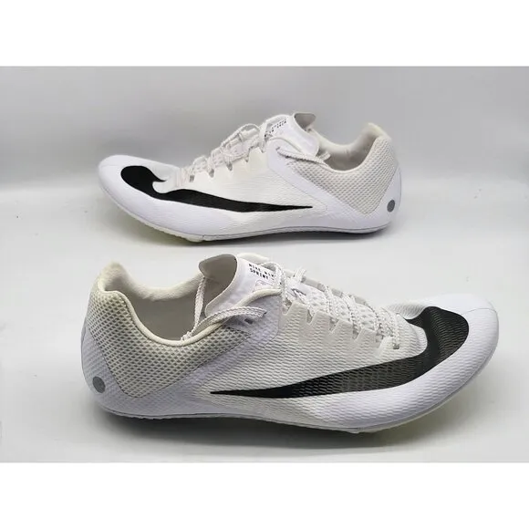 Nike Zoom Rival Sprint Track Spikes White/Black DC8753-100 Size 12.5 Mens