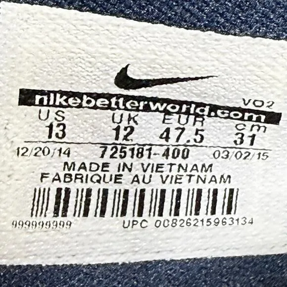 Nike Zoom Speed TR2 TB Mens Size 13 Running Shoes Sneakers Midnight Navy Blue
