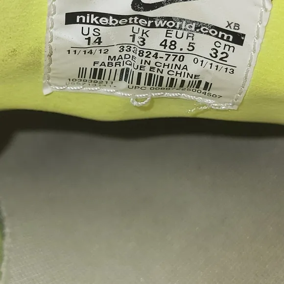 Nike Zoom Stefan Janoski Lemon Twist Men's Size 14 Skateboarding Skate Shoes