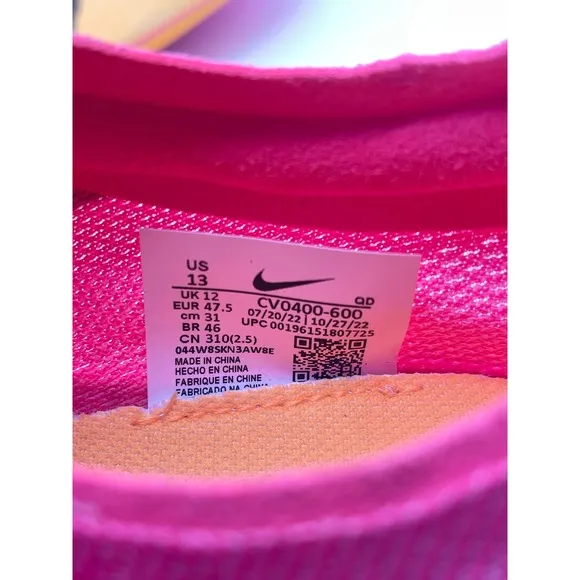 Nike ZoomX Dragonfly Track Spikes Racing Shoes Pink Black Mens Size 13