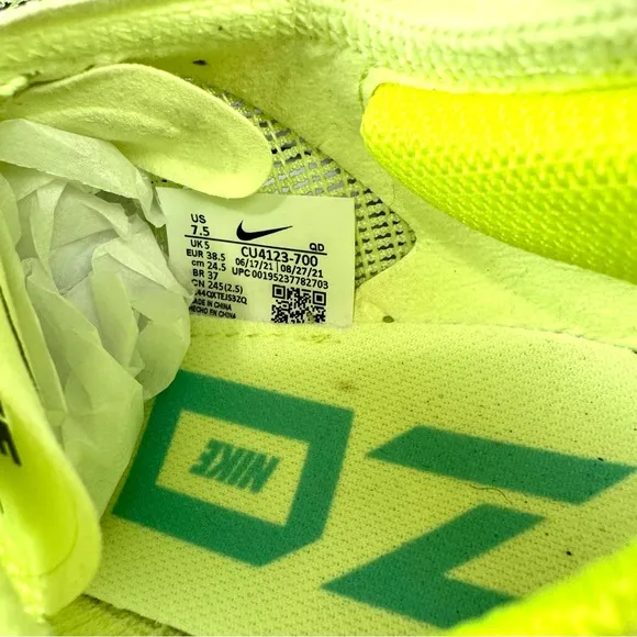 Nike Zoomx Vaporfly NEXT 2 'Fast Pack' Barely Volt Shoes CU4123-700 Women's 7.5