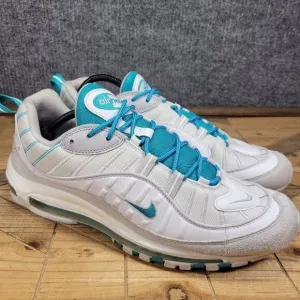 Nike Air Max 98 White Teal Nebula Sneaker 640744-109 Mens Size 13 Shoes