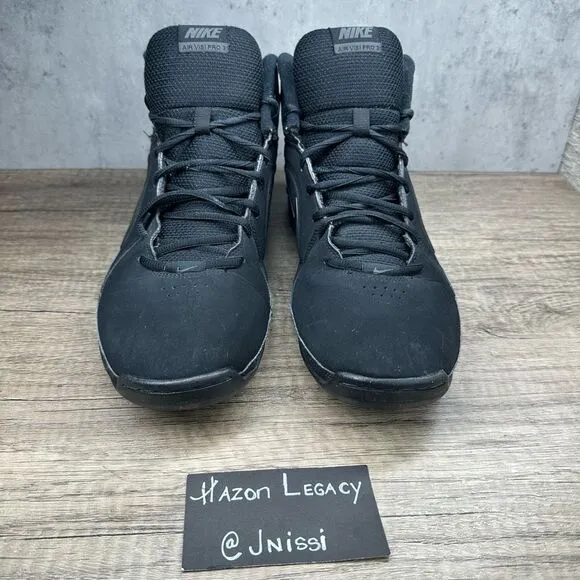 Nike~Men’s~Air Visi Pro 3 Black Basketball Shoes Lace Up Mid Top Size 11.5