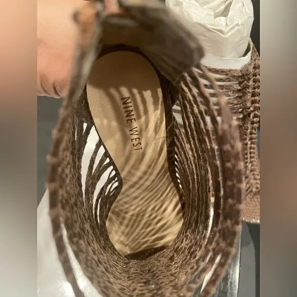 NINE WEST Snake Print Sandals
