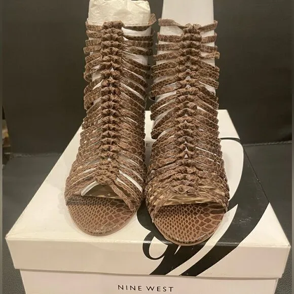 NINE WEST Snake Print Sandals