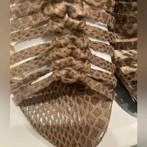 NINE WEST Snake Print Sandals