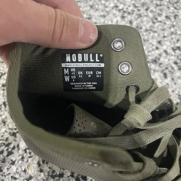 No Bull Project Unisex High Top Green Olive Shoes Size 6.5M 8W Gym Workout