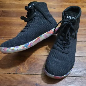 NOBULL Floral bottom high top trainers. Women's 9 Men's 7.5