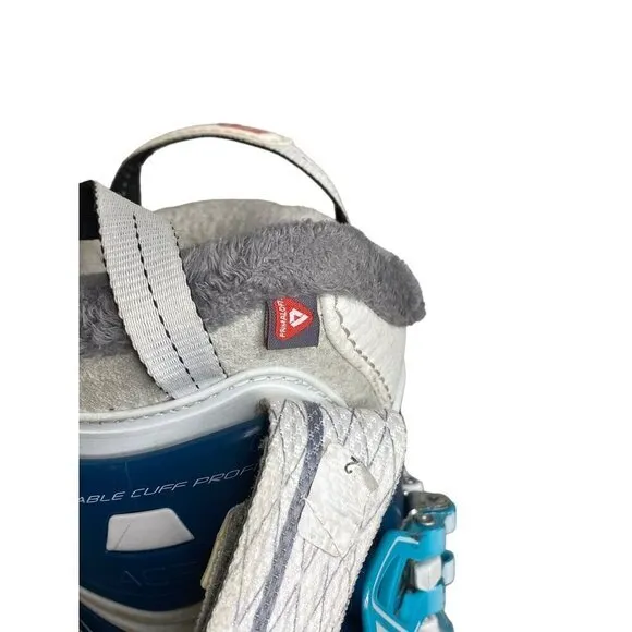 Nordica Ace Of Spades Ski Boots 23.5 Womens Pro Freestyle Blue &amp; White With Acce