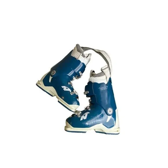 Nordica Ace Of Spades Ski Boots 23.5 Womens Pro Freestyle Blue &amp; White With Acce