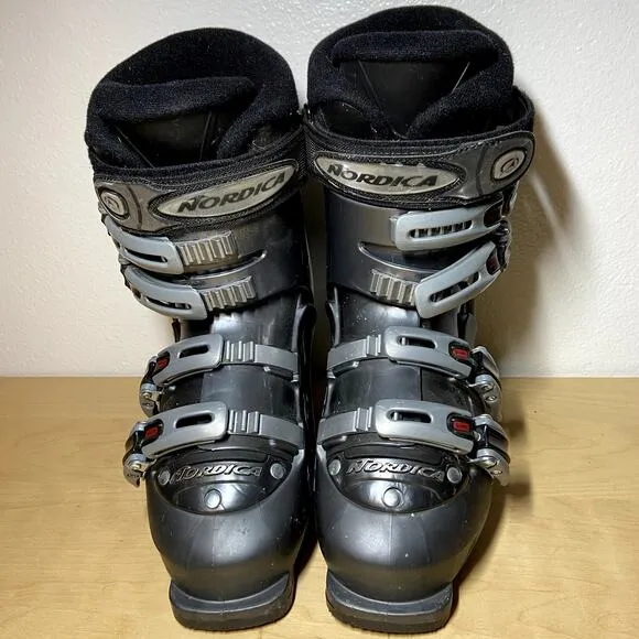 Nordica B9W Ski Boots Mondo 4 Micro Adjust Alu Buckles Black 240/245