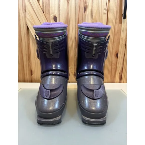 Nordica Bioflex Ski Boots Mondo Point Size 22.5 (Youth Size US 4.5) Purple Gray