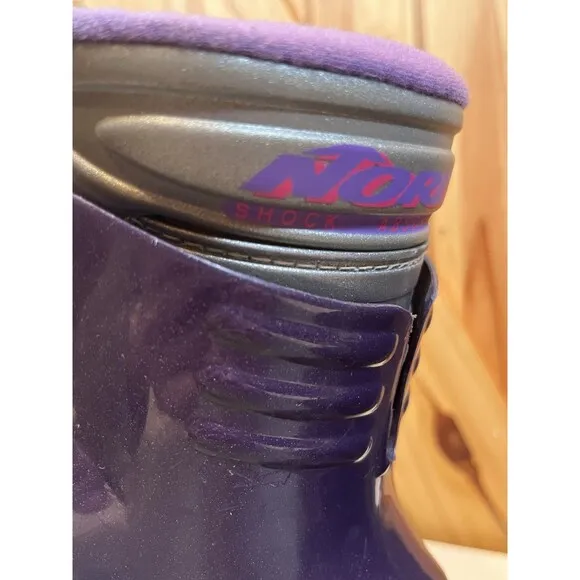 Nordica Bioflex Ski Boots Mondo Point Size 22.5 (Youth Size US 4.5) Purple Gray
