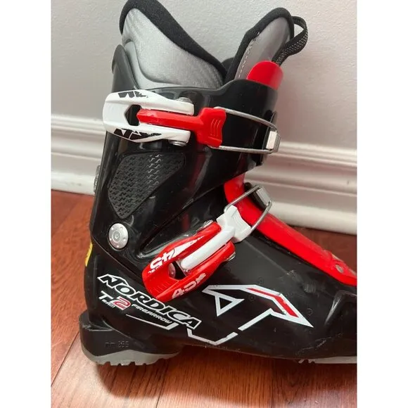 Nordica FireArrow Team 2 Black Red Ski Boots Youth kids 255 mm Size 20.5
